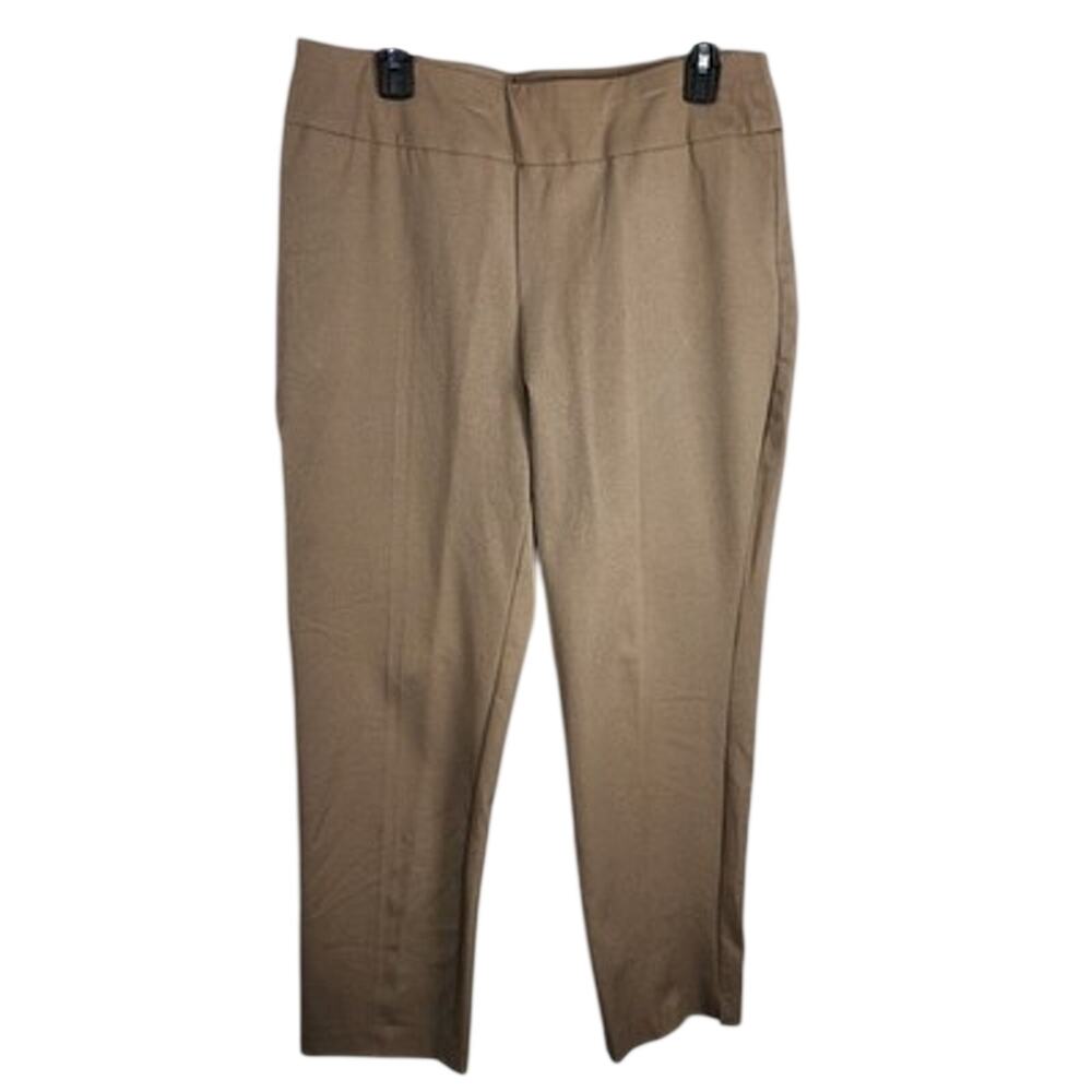 Chico's Fabulously Slimming Womens Ankle Pants Size 1.5 Medium 10 Pull On Beige